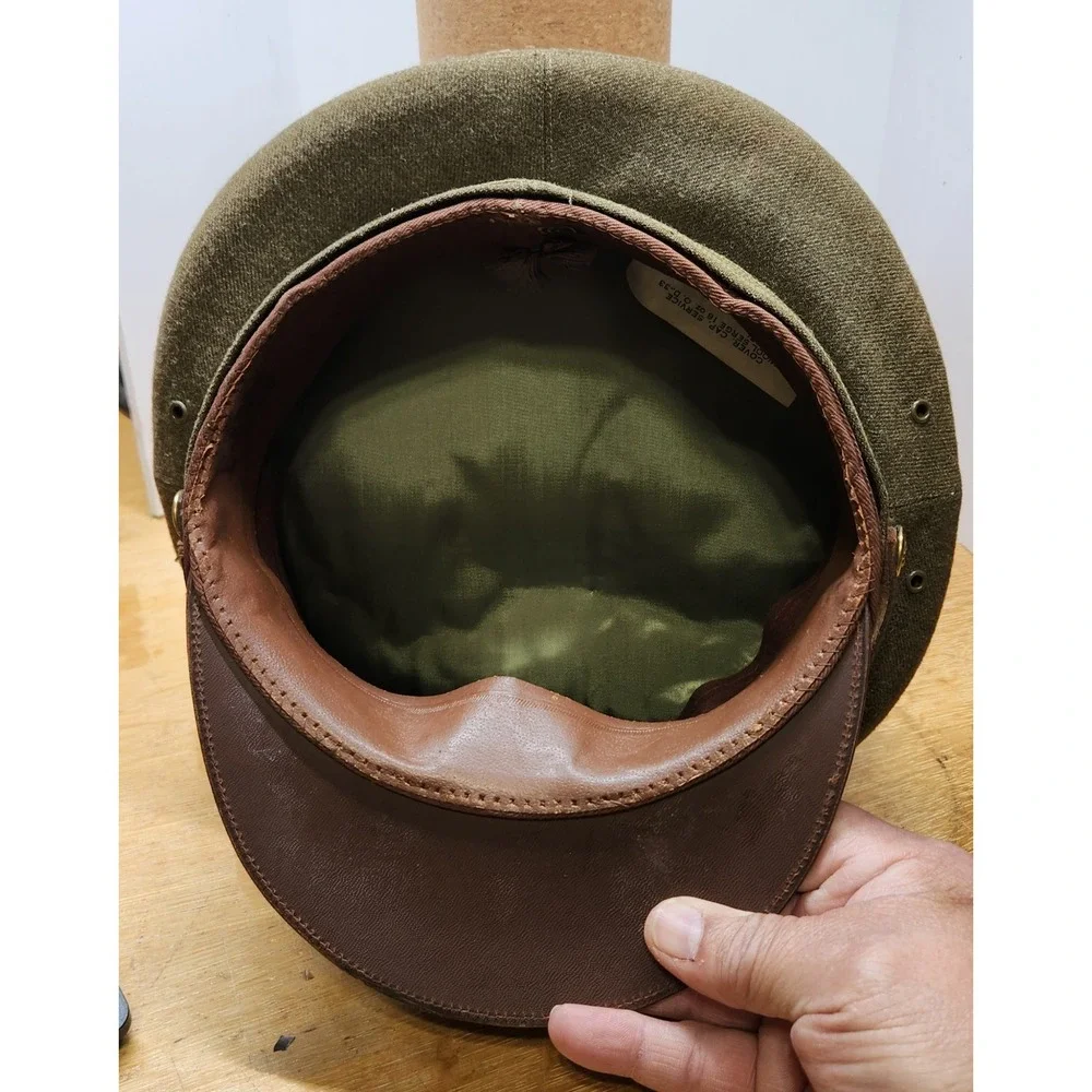 Vintage WW2 era US Army Wool Visor Cap 6 7/8 Very Good Condition